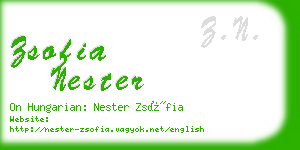 zsofia nester business card